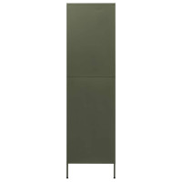 Produktbild för Garderob olivgrön 90x50x180 cm stål