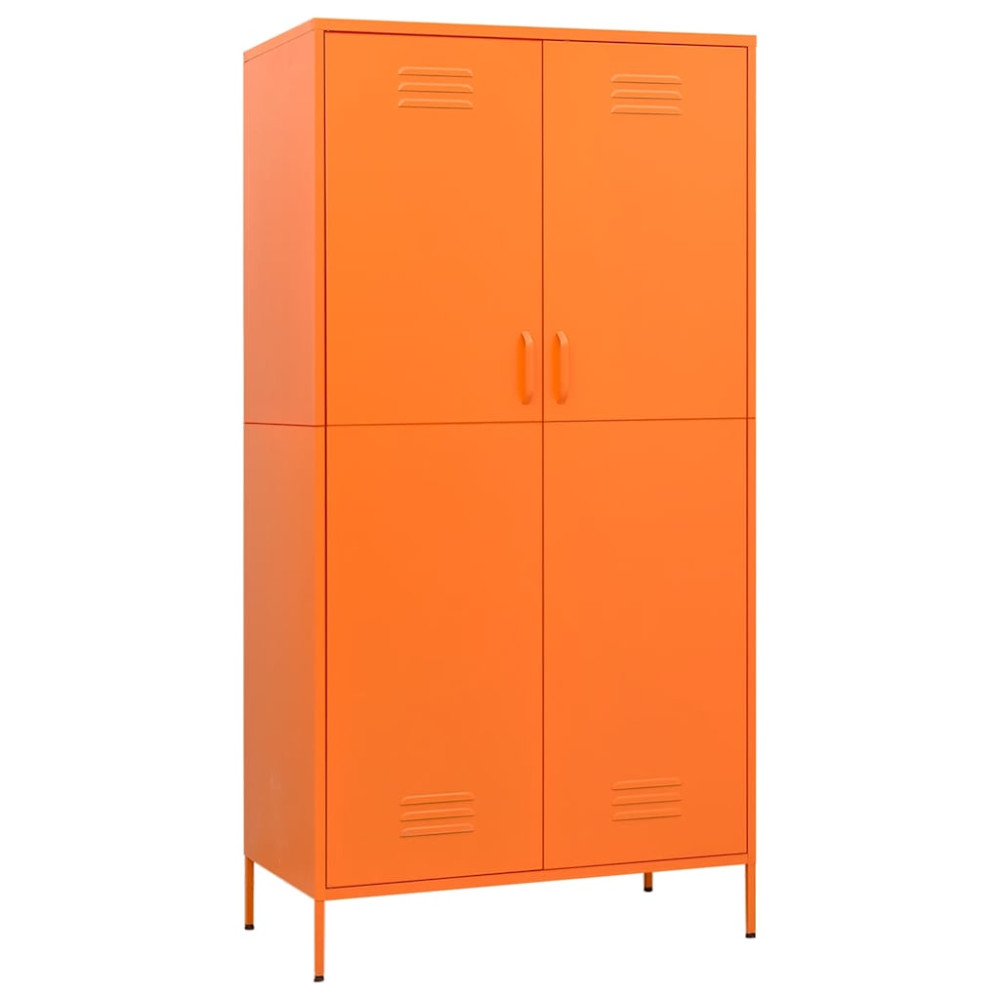 Produktbild för Garderob 90x50x180 cm Orange stål