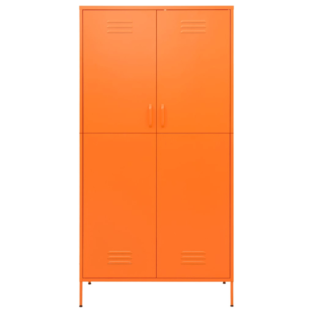 Produktbild för Garderob 90x50x180 cm Orange stål