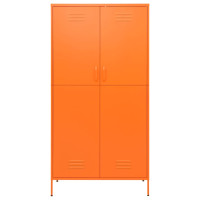 Produktbild för Garderob 90x50x180 cm Orange stål