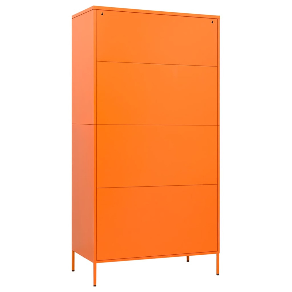 Produktbild för Garderob 90x50x180 cm Orange stål