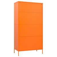 Produktbild för Garderob 90x50x180 cm Orange stål