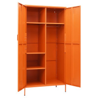 Produktbild för Garderob 90x50x180 cm Orange stål