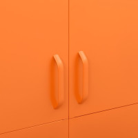 Produktbild för Garderob 90x50x180 cm Orange stål