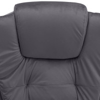 Produktbild för Kontorsstol mörkgrå sammet