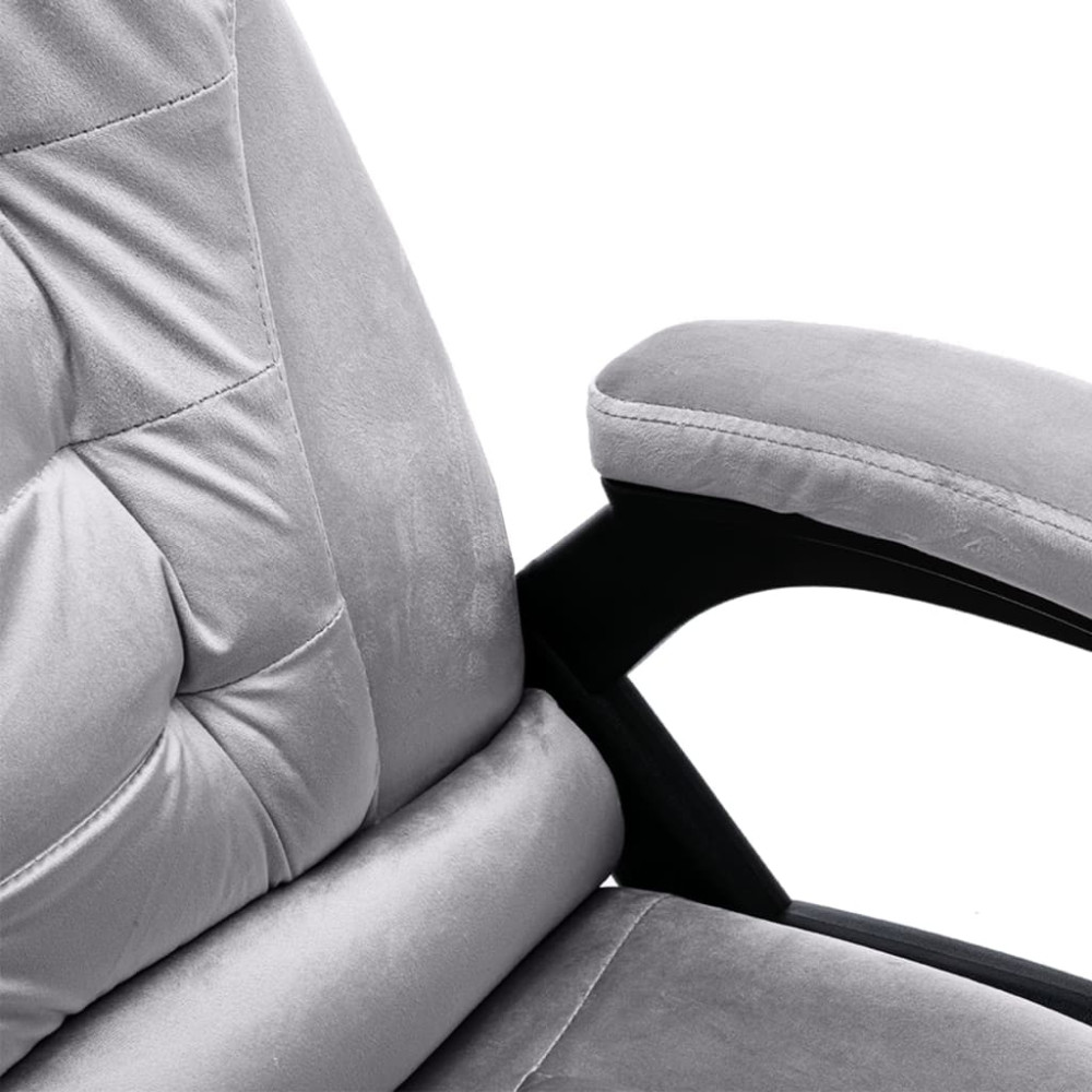 Produktbild för Massagekontorsstol ljusgrå sammet