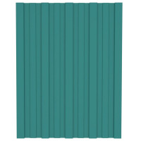 Produktbild för Takprofiler 12 st galvaniserat stål grön 60x45 cm