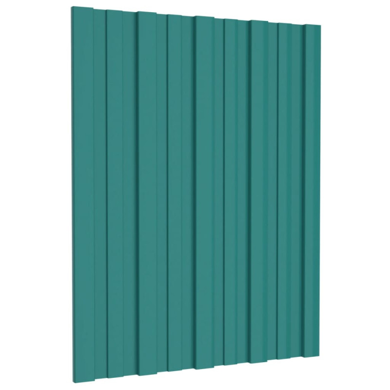 Produktbild för Takprofiler 36 st galvaniserat stål grön 60x45 cm