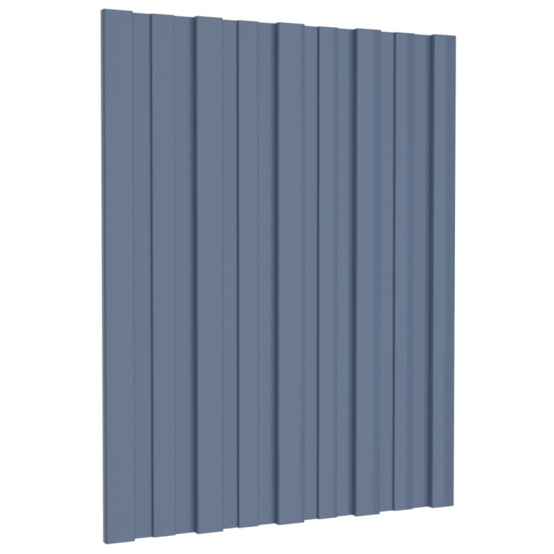 Produktbild för Takprofiler 12 st galvaniserat stål grå 60x45 cm