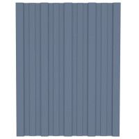Produktbild för Takprofiler 36 st galvaniserat stål grå 60x45 cm