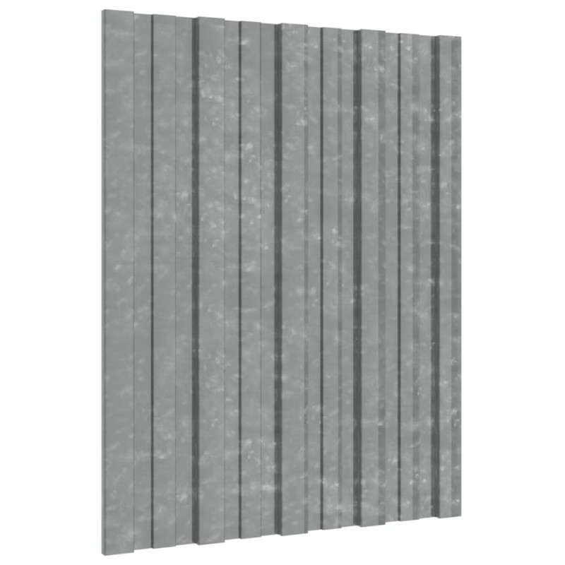 Produktbild för Takprofiler 36 st galvaniserat stål silver 60x45 cm