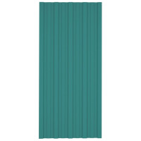 Produktbild för Takprofiler 12 st galvaniserat stål grön 100x45 cm