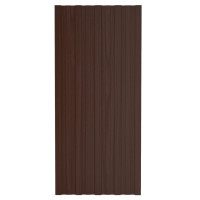 Produktbild för Takprofiler 12 st galvaniserat stål brun 100x45 cm