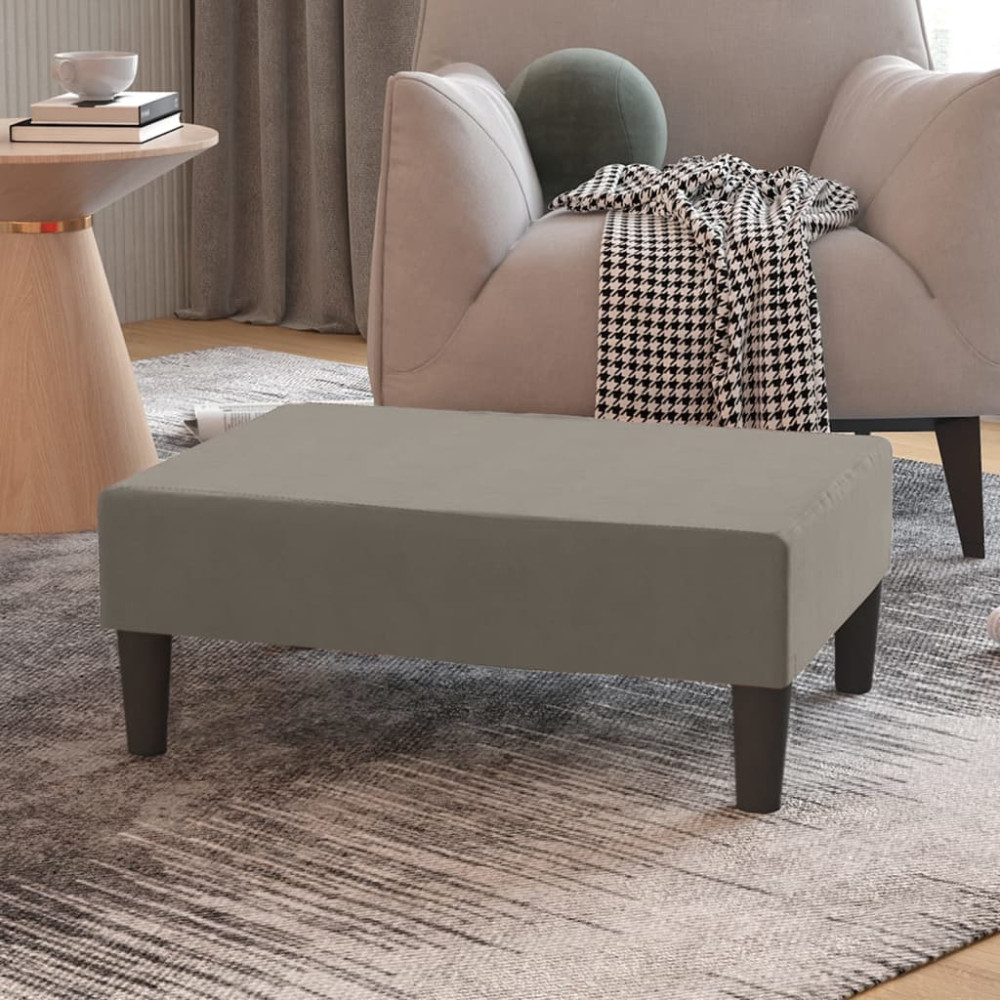 Produktbild för Fotpall ljusgrå 78x56x32 cm sammet