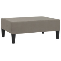 Produktbild för Fotpall ljusgrå 78x56x32 cm sammet
