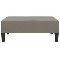 Produktbild för Fotpall ljusgrå 78x56x32 cm sammet