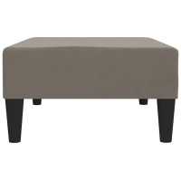 Produktbild för Fotpall ljusgrå 78x56x32 cm sammet