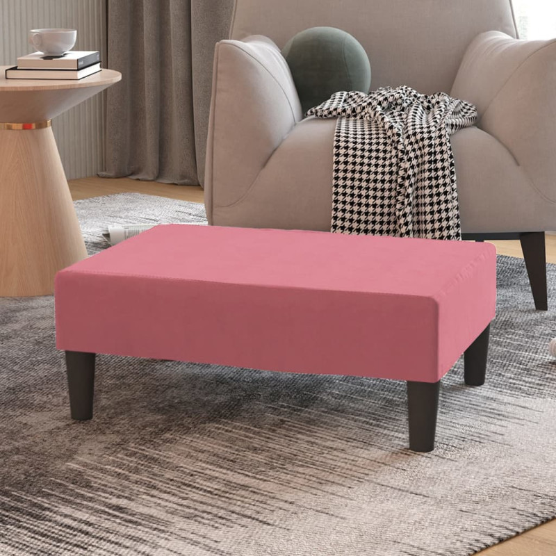 Produktbild för Fotpall rosa 78x56x32 cm sammet