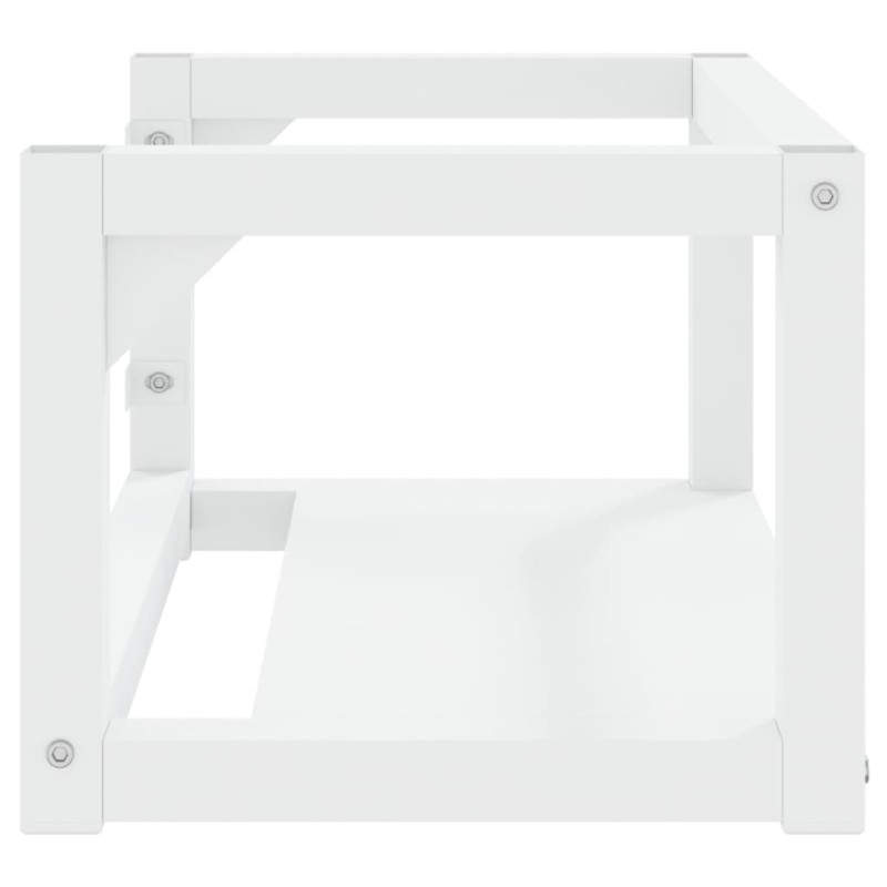 Produktbild för Väggmonterad ram för tvättställ vit 59x38x31 cm järn