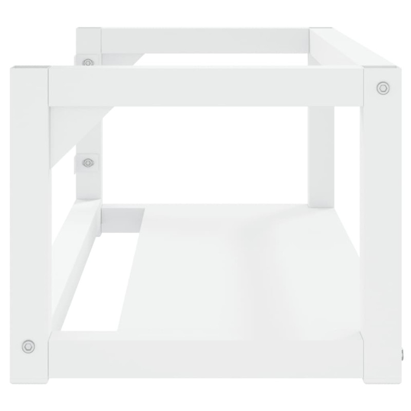 Produktbild för Väggmonterad ram för tvättställ vit 79x38x31 cm järn
