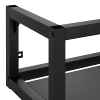 Produktbild för Väggmonterad ram för tvättställ svart 40x38x31 cm järn