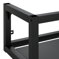Produktbild för Väggmonterad ram för tvättställ svart 59x38x31 cm järn