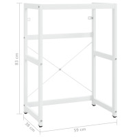 Produktbild för Ram för tvättställ vit 59x38x83 cm järn