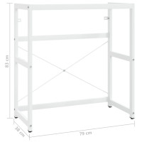 Produktbild för Ram för tvättställ vit 79x38x83 cm järn