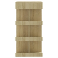Produktbild för Barbord med hyllor sonoma-ek 100x50x101,5 cm konstruerat trä