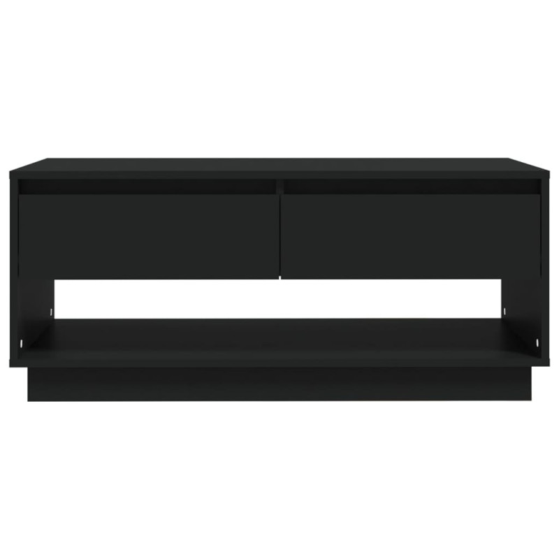 Produktbild för Soffbord svart 102,5x55x44 cm konstruerat trä
