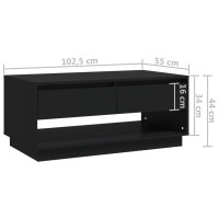Miniatyr av produktbild för Soffbord svart 102,5x55x44 cm konstruerat trä
