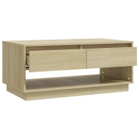 Miniatyr av produktbild för Soffbord sonoma-ek 102,5x55x44 cm konstruerat trä