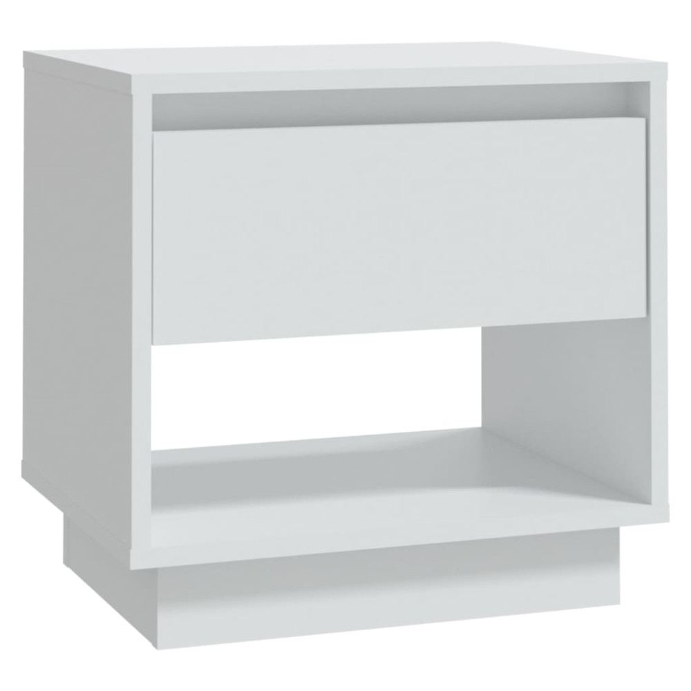 Produktbild för Sängbord vit 45x34x44 cm konstruerat trä
