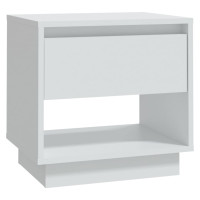 Produktbild för Sängbord vit 45x34x44 cm konstruerat trä