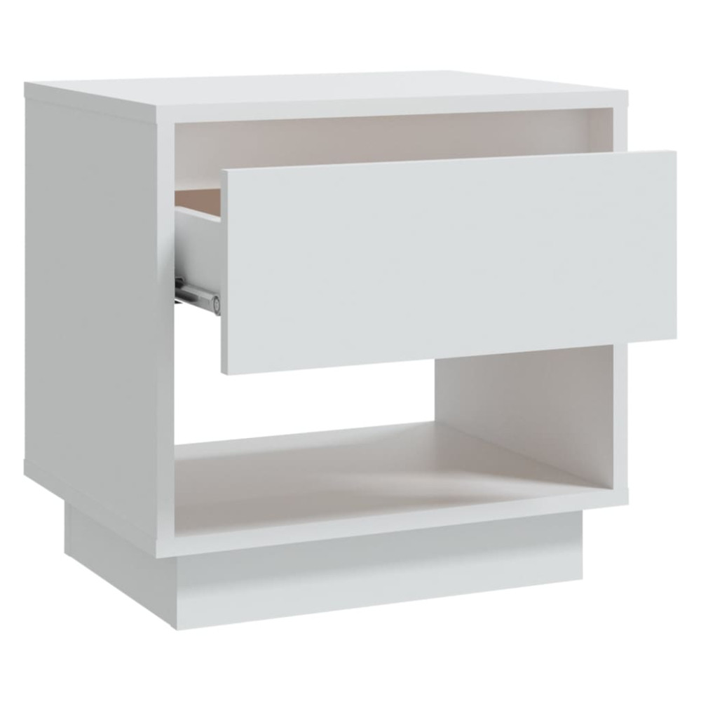 Produktbild för Sängbord vit 45x34x44 cm konstruerat trä