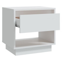 Produktbild för Sängbord vit 45x34x44 cm konstruerat trä