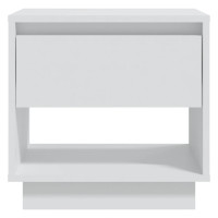 Produktbild för Sängbord vit 45x34x44 cm konstruerat trä