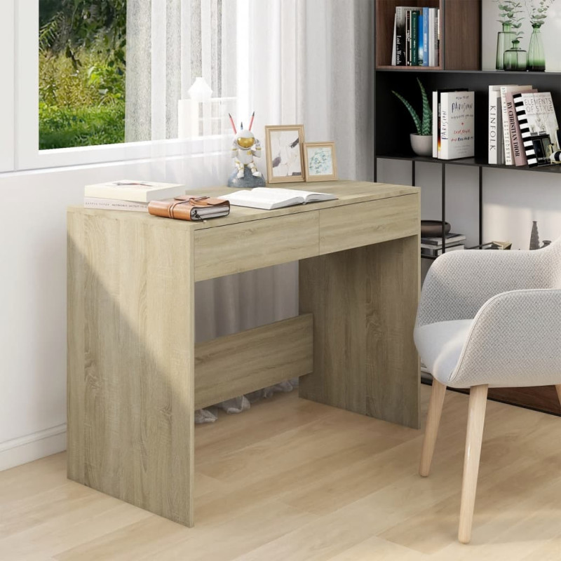 Produktbild för Skrivbord sonoma-ek 101x50x76,5 cm konstruerat trä