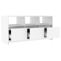 Miniatyr av produktbild för Tv-bänk vit 102x37,5x52,5 cm konstruerat trä