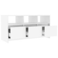 Miniatyr av produktbild för Tv-bänk vit högglans 102x37,5x52,5 cm konstruerat trä