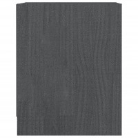 Miniatyr av produktbild för Sängbord grå 35,5x33,5x41,5 cm massiv furu