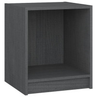 Miniatyr av produktbild för Sängbord 2 st grå 35,5x33,5x41,5 cm massivt furu