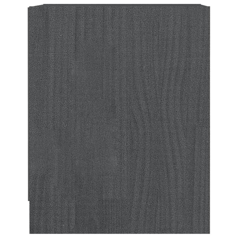 Produktbild för Sängbord 2 st grå 35,5x33,5x41,5 cm massivt furu