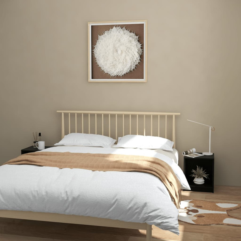 Produktbild för Sängbord 2 st svart 35,5x33,5x41,5 cm massivt furu