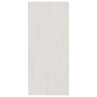 Produktbild för Sidobord vit 35,5x33,5x76 cm massiv furu