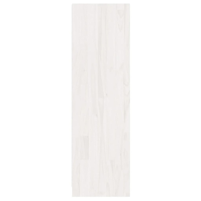 Produktbild för Bokhylla/rumsavdelare vit 36x33x110 cm massiv furu