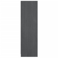 Produktbild för Bokhylla/rumsavdelare grå 36x33x110 cm massiv furu