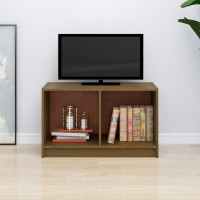 Miniatyr av produktbild för TV-bänk honungsbrun 70x33x42 cm massiv furu