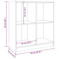 Produktbild för Skänk honungsbrun 70x33x76 cm massiv furu