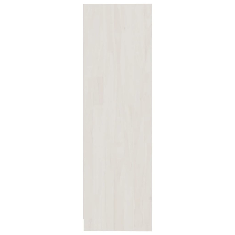 Produktbild för Bokhylla vit 70x33x110 cm massiv furu